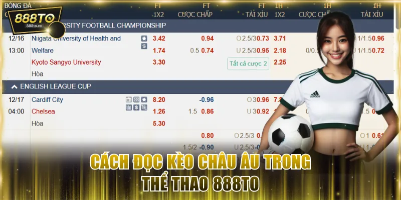 Cách đọc kèo Châu Âu trong thể thao 888TO